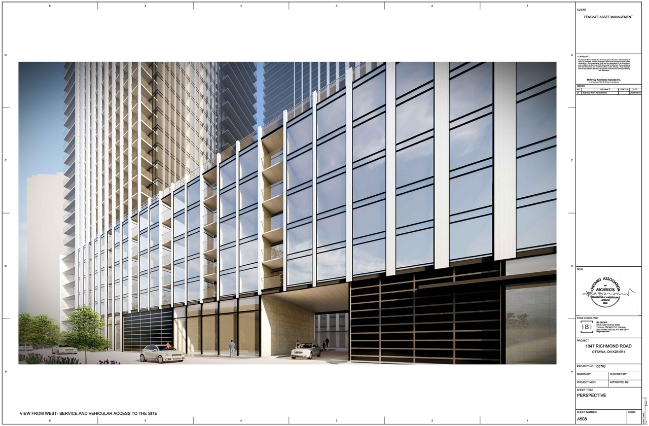 Rendering of building from page 8 of the file '2022-02-04 - Renderings - D02-02-22-0012'