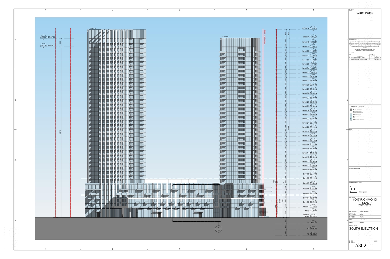 Rendering of building from page 2 of the file '2023-07-25 - Elevations, Sections, & Perspectives - D02-02-22-0012'
