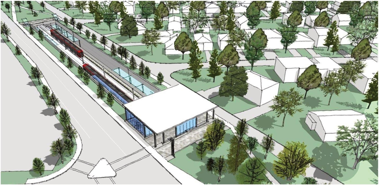 Rendering of building from page 6 of the file '2022-03-30 - UDRP Presentation - D02-02-22-0012'