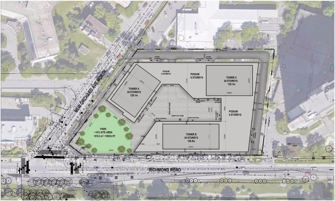 Construction site plan for project from page 15 of the file '2022-03-30 - UDRP Presentation - D02-02-22-0012'