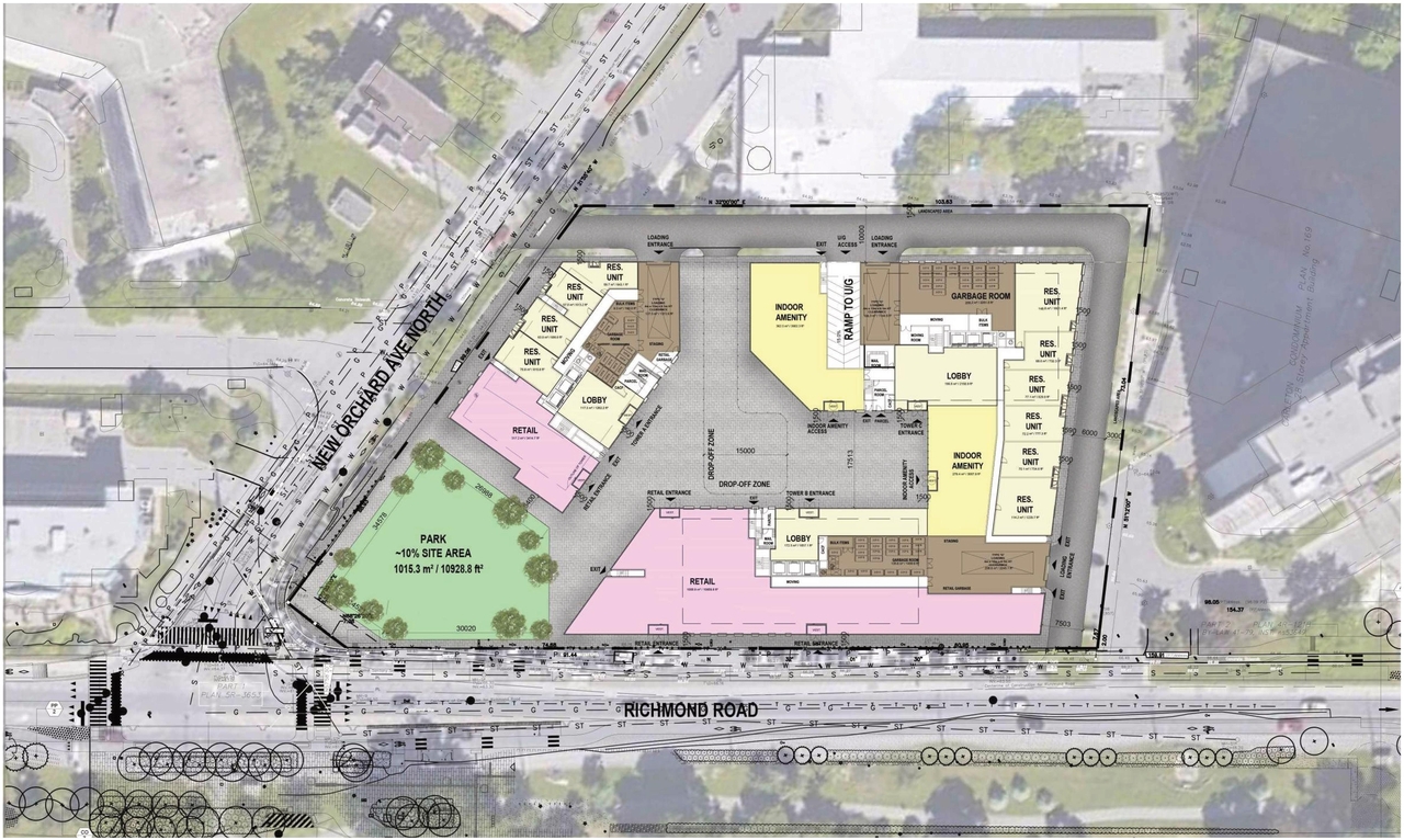 Construction site plan for project from page 16 of the file '2022-03-30 - UDRP Presentation - D02-02-22-0012'