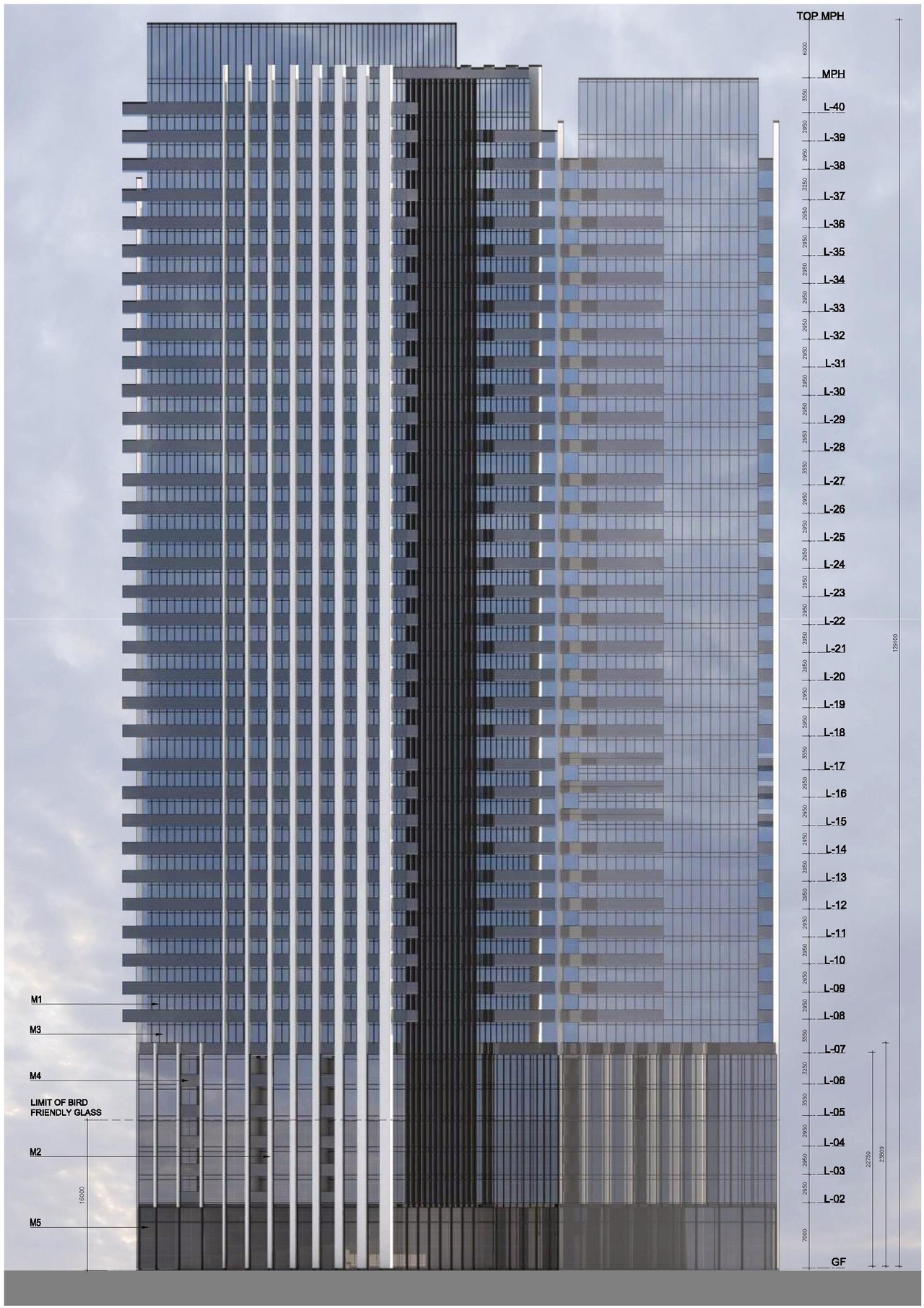Rendering of building from page 44 of the file '2022-03-30 - UDRP Presentation - D02-02-22-0012'