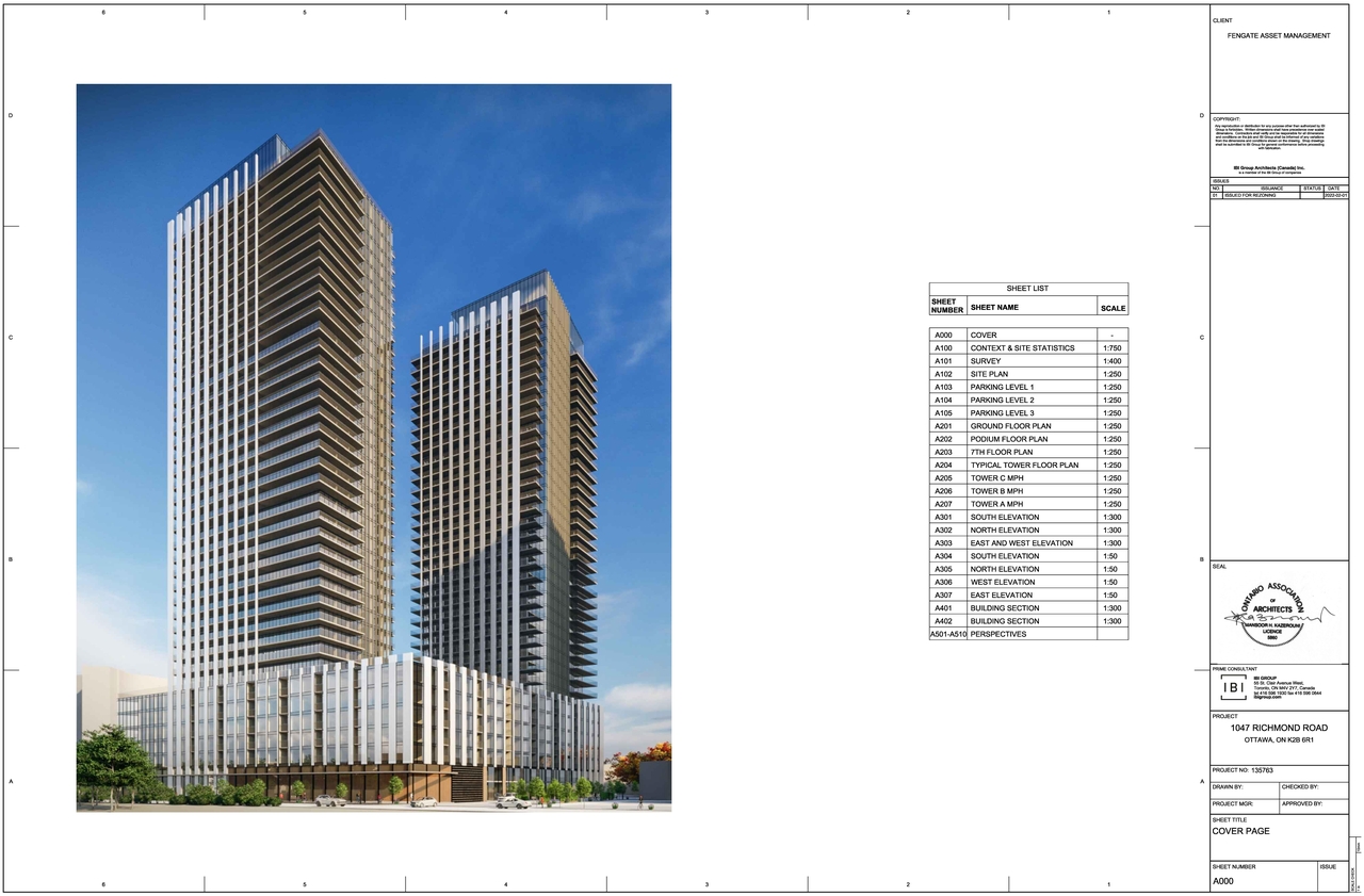 Rendering of building from page 1 of the file '2022-02-04 - Site Plan, Floor Plans, and Parking Plan - D02-02-22-0012'