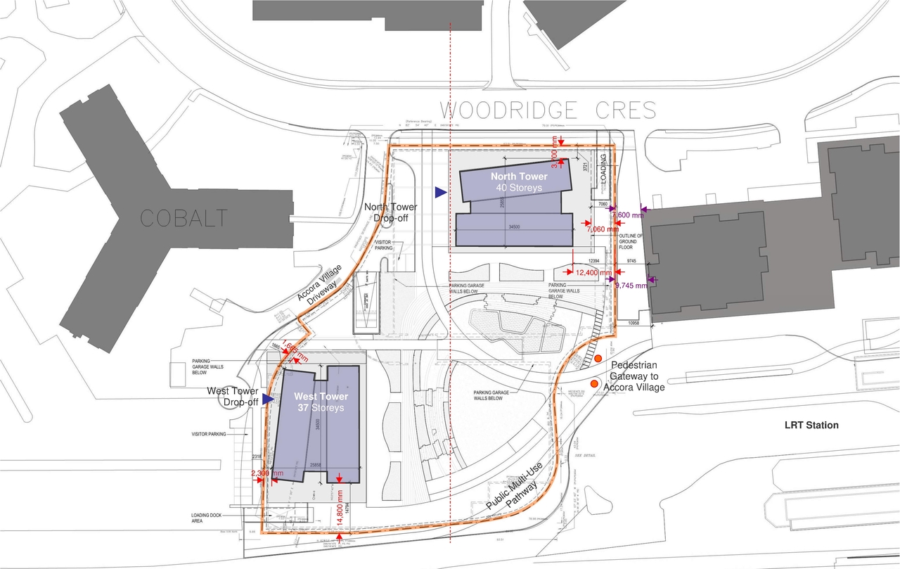 Construction site plan for project from page 7 of the file '2023-12-21 - Urban Design Review Drawing Package - D02-02-22-0025'