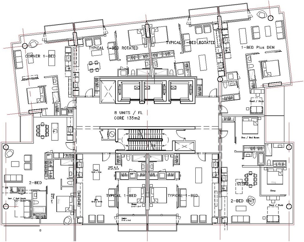 Floor plan for project from page 18 of the file '2023-12-21 - Urban Design Review Drawing Package - D02-02-22-0025'