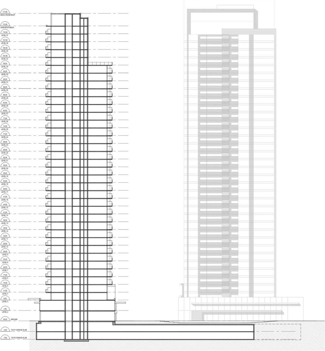 Rendering of building from page 19 of the file '2023-12-21 - Urban Design Review Drawing Package - D02-02-22-0025'