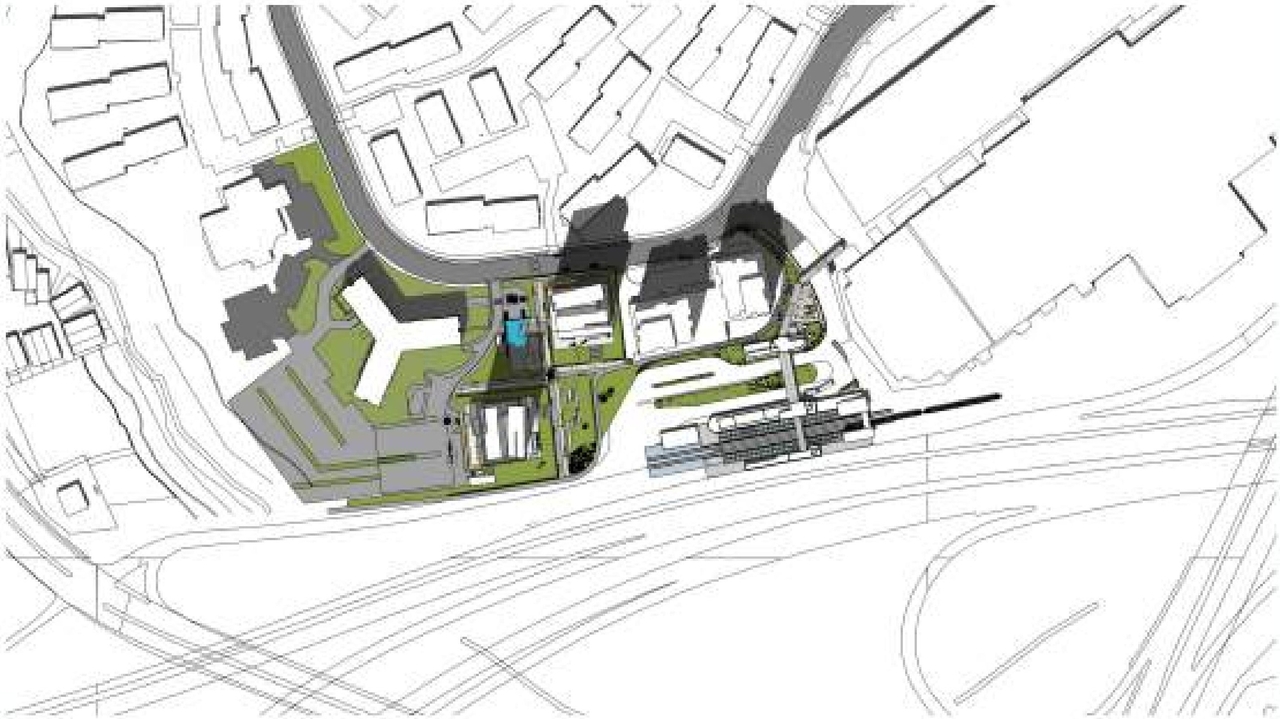 Construction site plan for project from page 20 of the file '2023-12-21 - Urban Design Review Drawing Package - D02-02-22-0025'