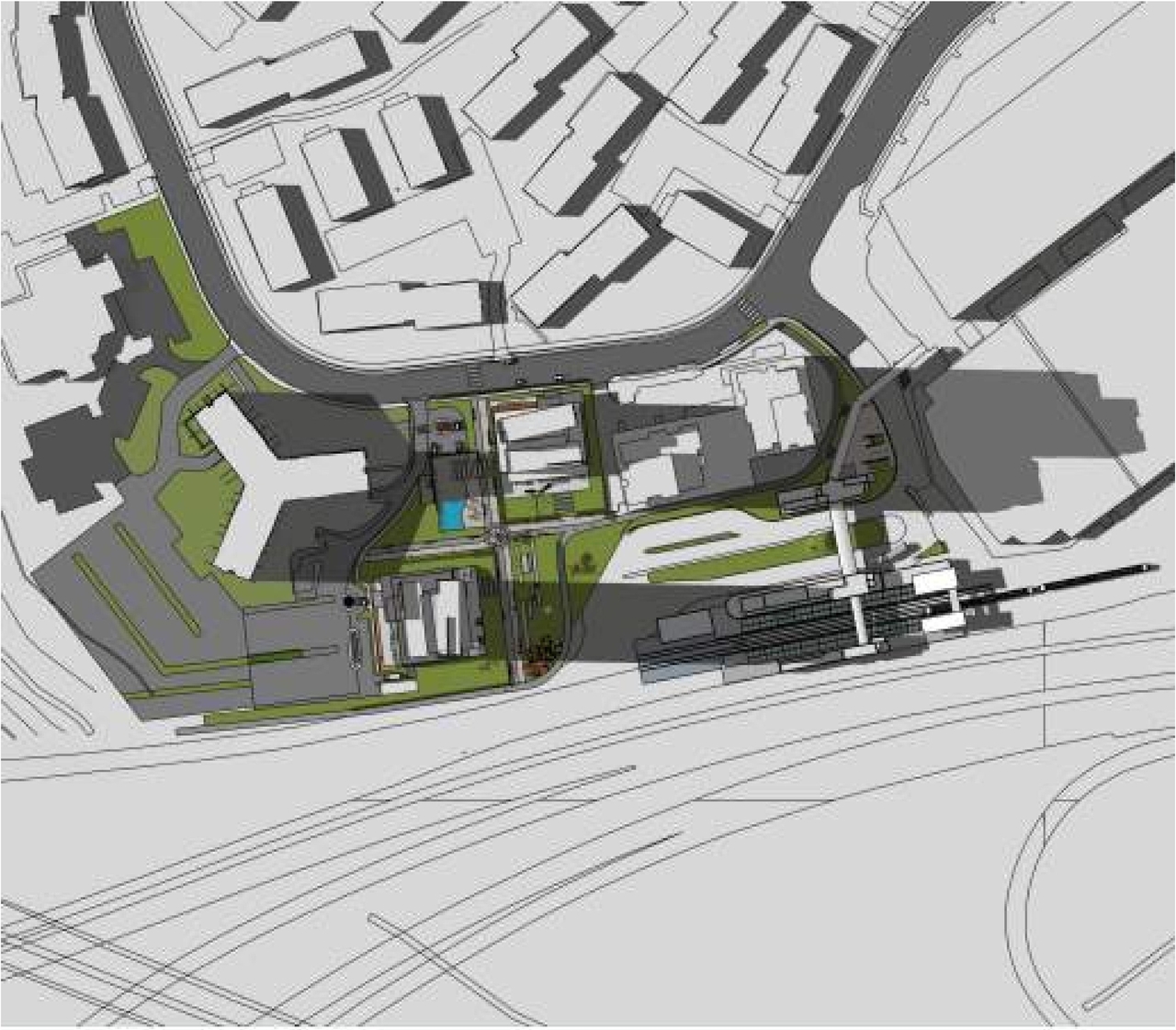 Construction site plan for project from page 21 of the file '2023-12-21 - Urban Design Review Drawing Package - D02-02-22-0025'