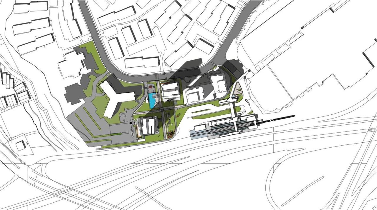 Construction site plan for project from page 21 of the file '2023-12-21 - Urban Design Review Drawing Package - D02-02-22-0025'
