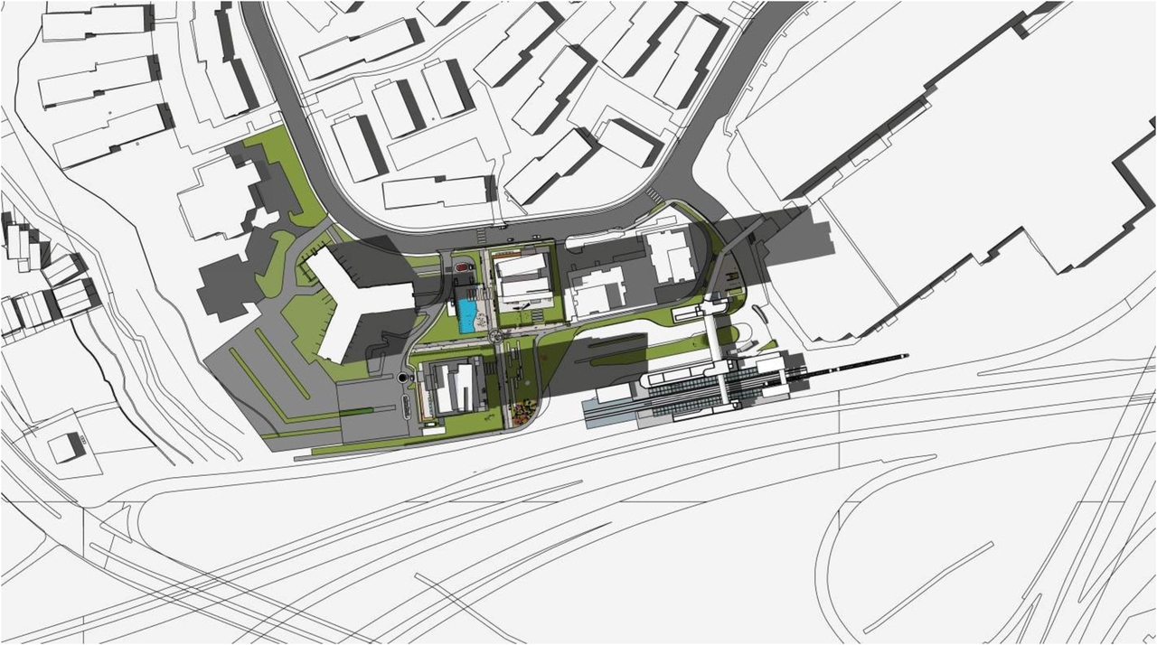 Construction site plan for project from page 21 of the file '2023-12-21 - Urban Design Review Drawing Package - D02-02-22-0025'