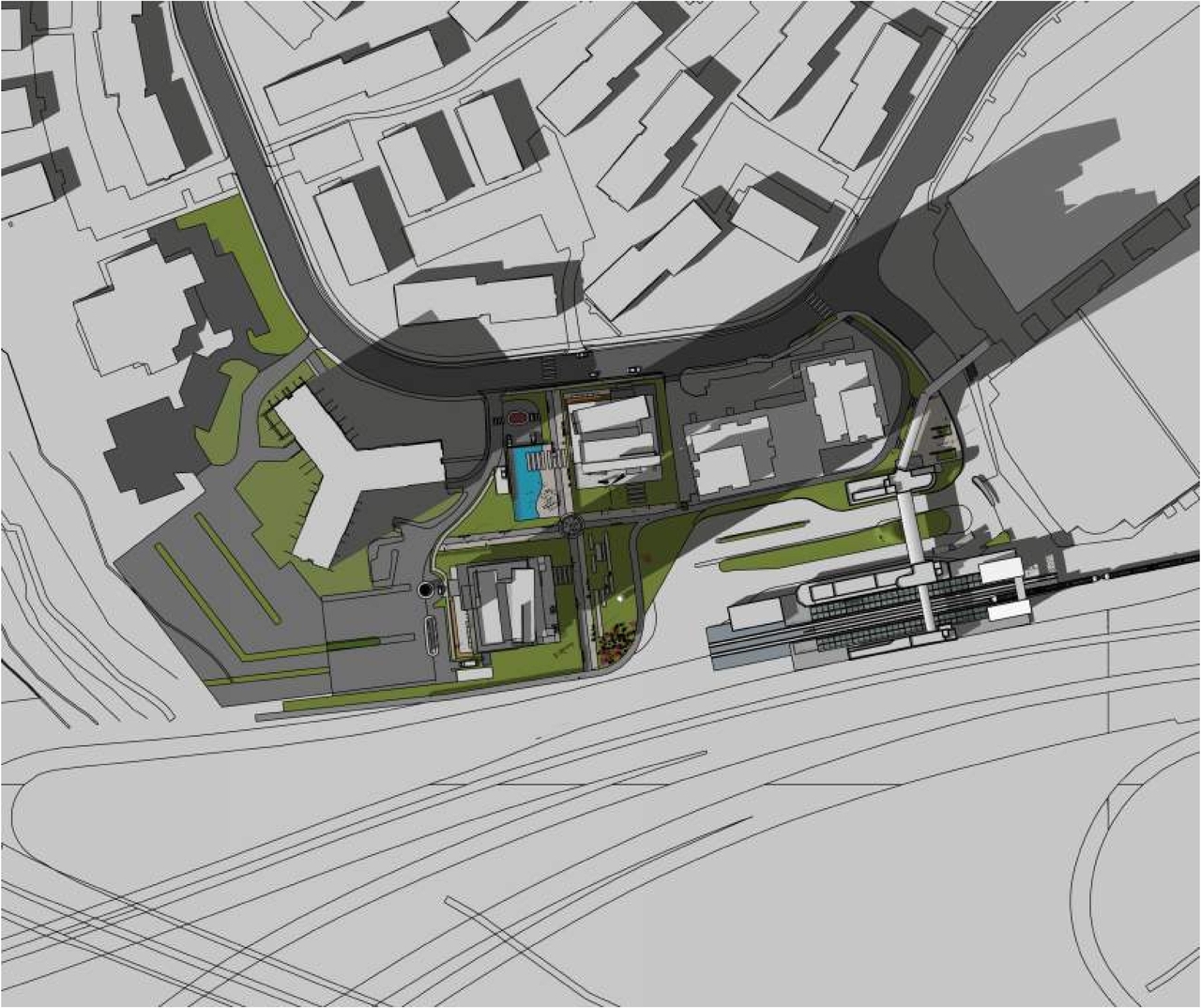 Construction site plan for project from page 24 of the file '2023-12-21 - Urban Design Review Drawing Package - D02-02-22-0025'