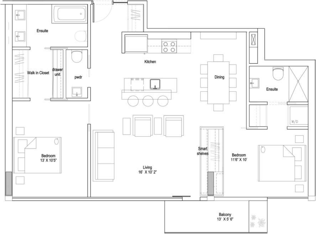 Floor plan for project from page 29 of the file '2023-12-21 - Urban Design Review Drawing Package - D02-02-22-0025'
