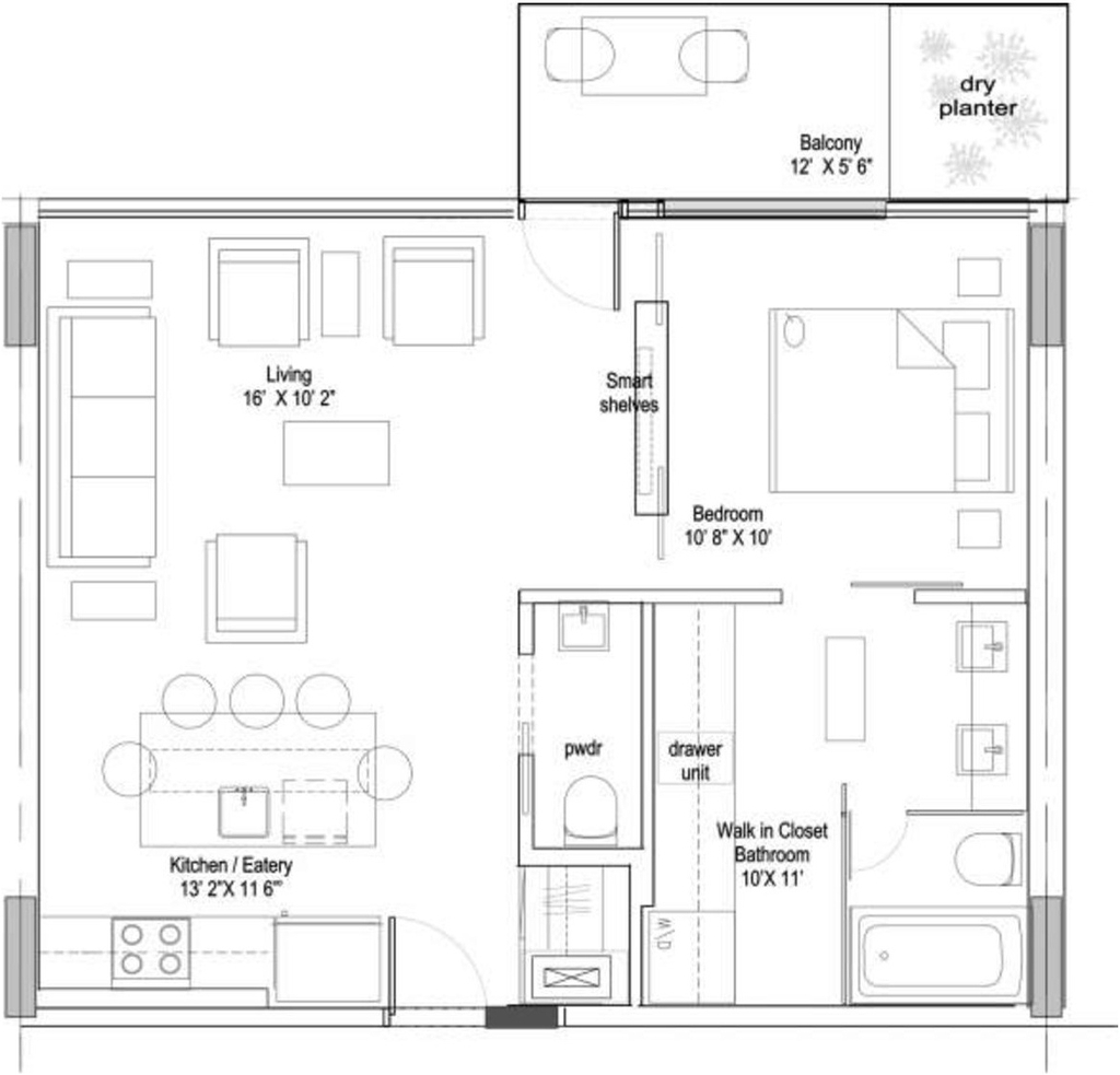 Floor plan for project from page 29 of the file '2023-12-21 - Urban Design Review Drawing Package - D02-02-22-0025'