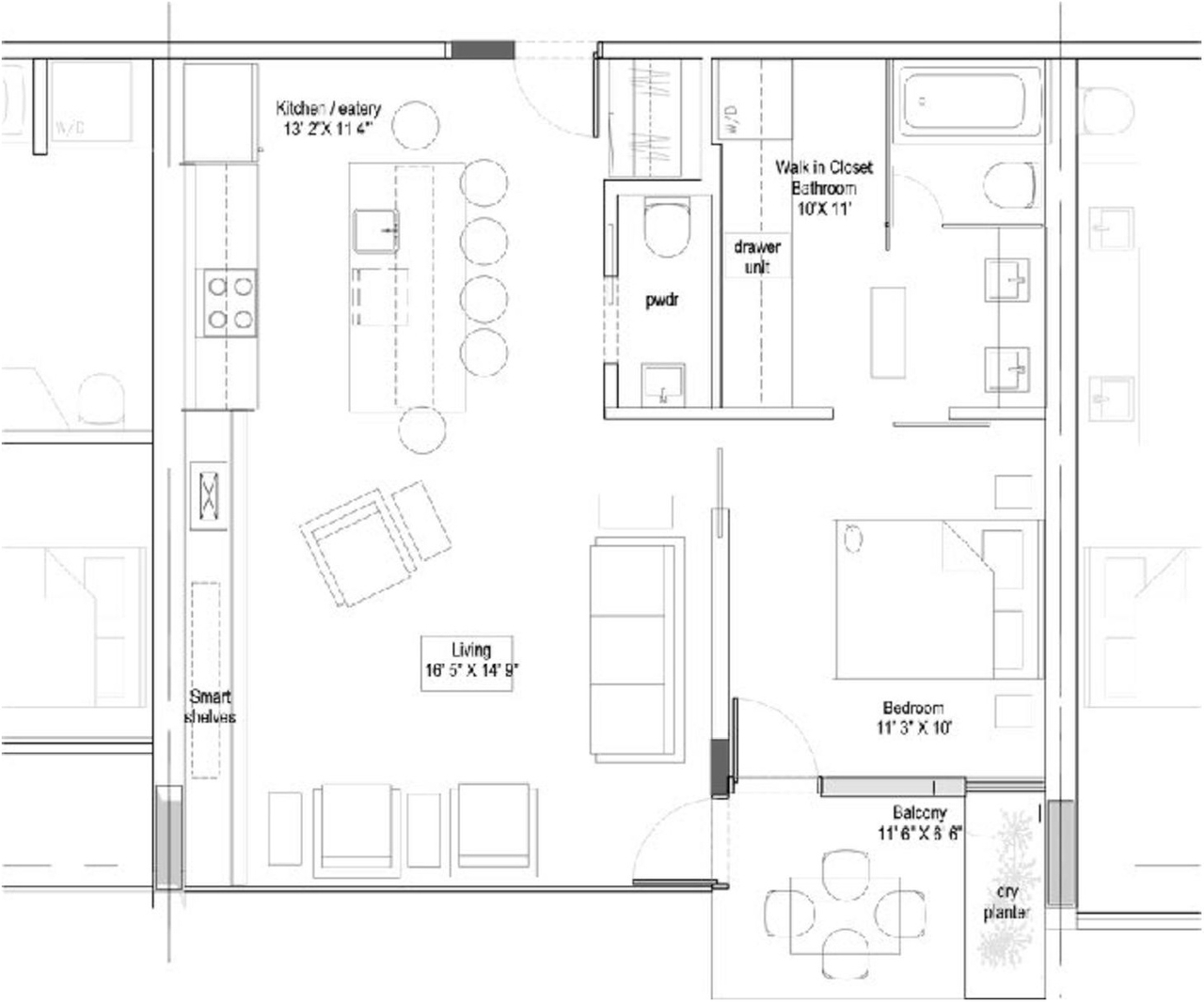 Floor plan for project from page 15 of the file '2022-12-02 - Drawings and Design Studies - D02-02-22-0025'
