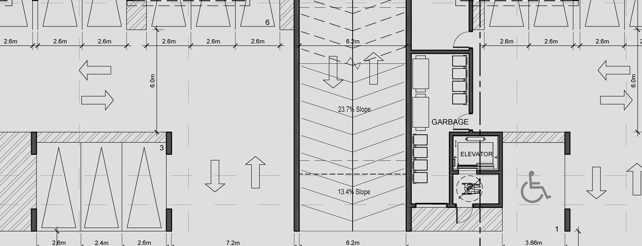 Floor plan for project from page 1 of the file '2023-11-01 - Underground Parking Floor Plan - D02-02-22-0026'