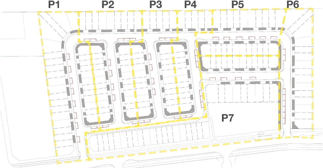 Construction site plan for project from page 34 of the file '2023-01-13 - Urban Design Brief - D02-02-22-0035'