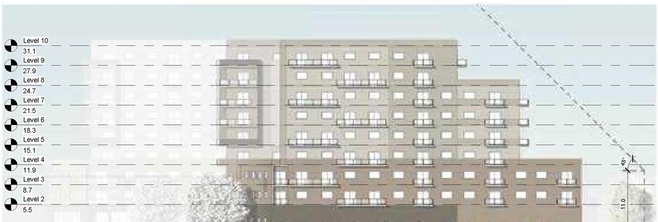 Rendering of building from page 33 of the file '2022-09-29 UDRP Submission D02-02-22-0038'