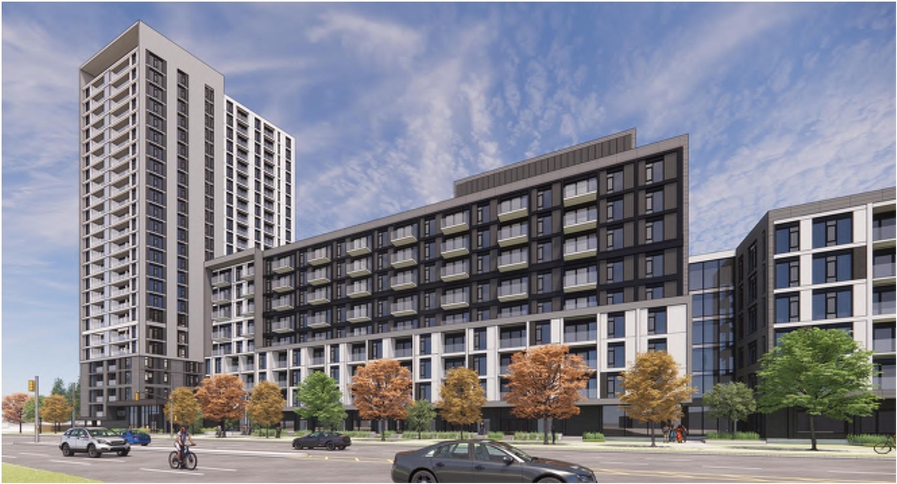 Rendering of building from page 2 of the file '2023-01-22 Design Brief D02-02-22-0038'