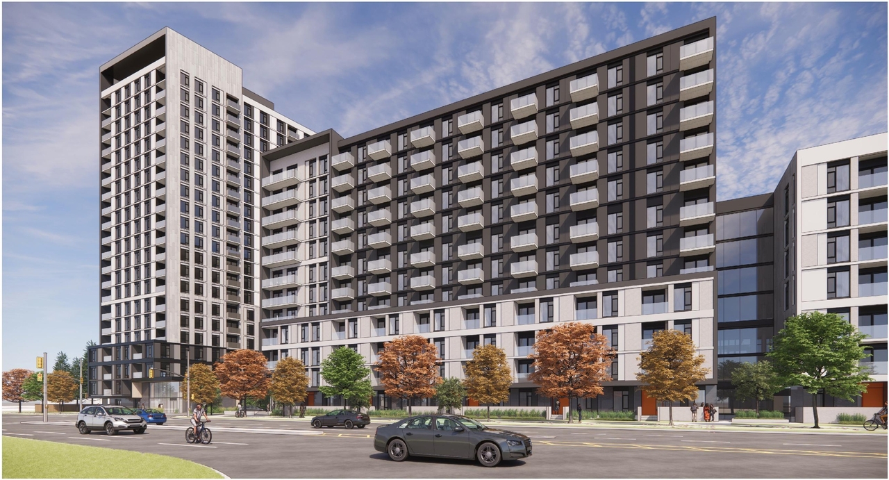 Rendering of building from page 2 of the file '2024-06-18 - Design Brief Revision - D02-02-22-0038'