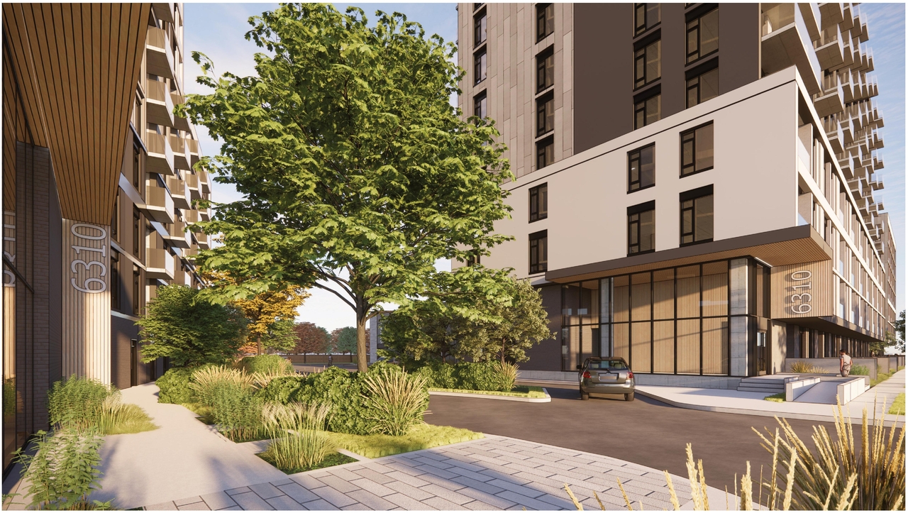 Rendering of building from page 13 of the file '2024-06-18 - Design Brief Revision - D02-02-22-0038'