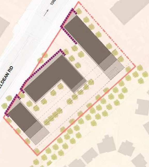 Construction site plan for project from page 28 of the file '2024-06-18 - Design Brief Revision - D02-02-22-0038'
