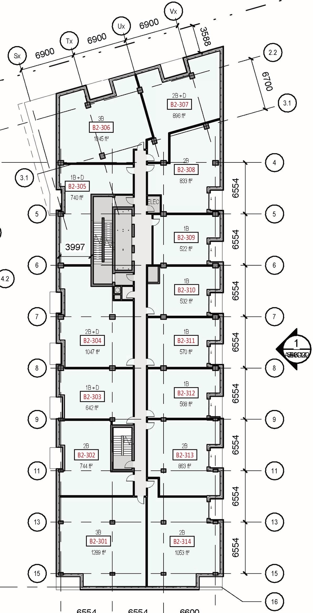 Floor plan for project from page 36 of the file '2024-06-18 - Design Brief Revision - D02-02-22-0038'