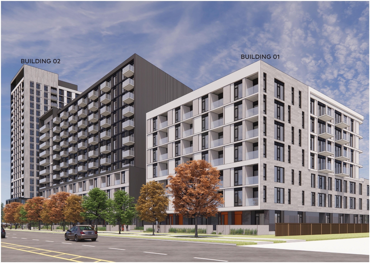 Rendering of building from page 5 of the file '2024-04-17 - Design Brief - D02-02-22-0038'