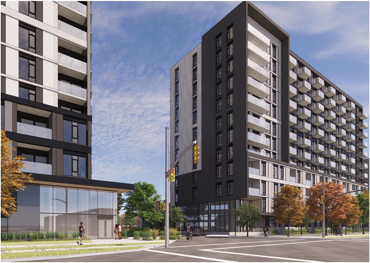 Rendering of building from page 6 of the file '2024-04-17 - Design Brief - D02-02-22-0038'