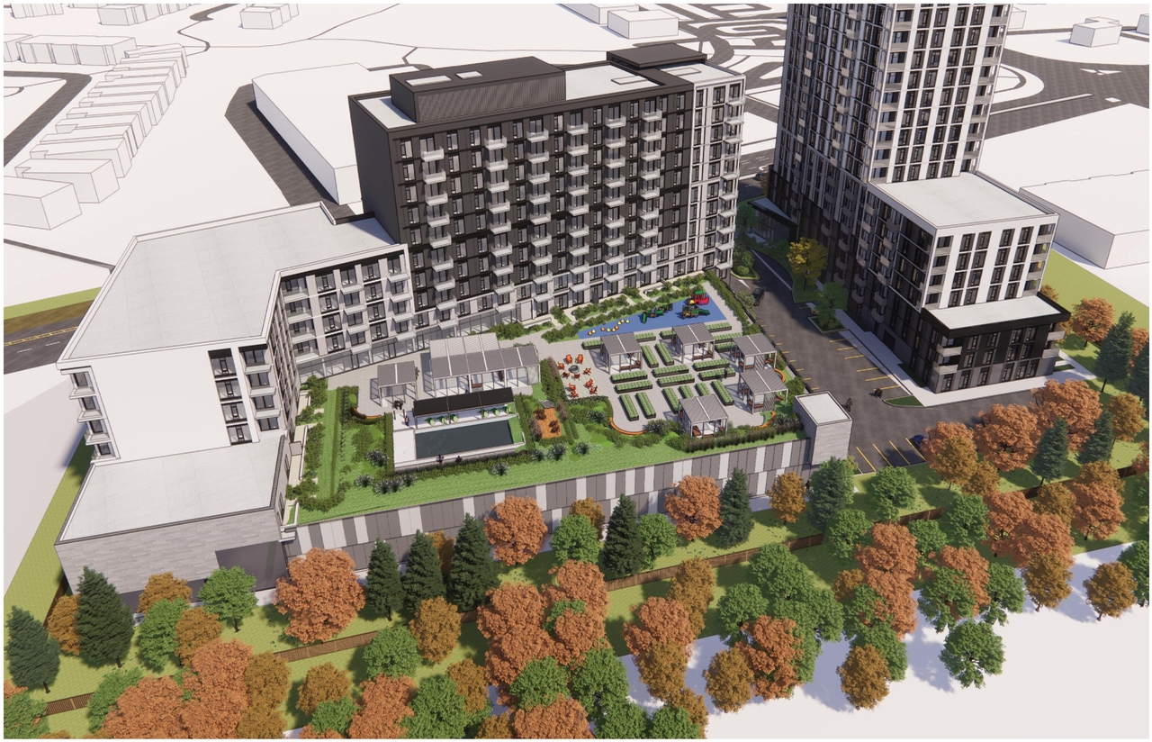 Rendering of building from page 10 of the file '2024-04-17 - Design Brief - D02-02-22-0038'
