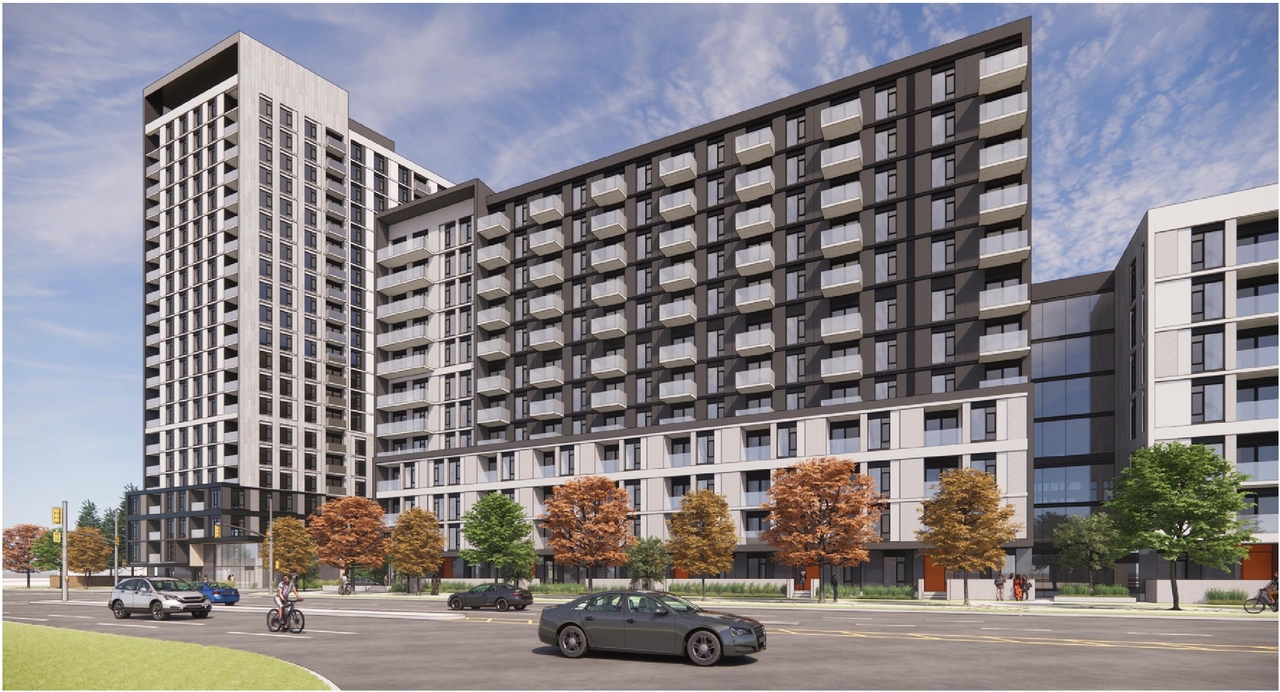Rendering of building from page 27 of the file '2024-04-17 - Design Brief - D02-02-22-0038'