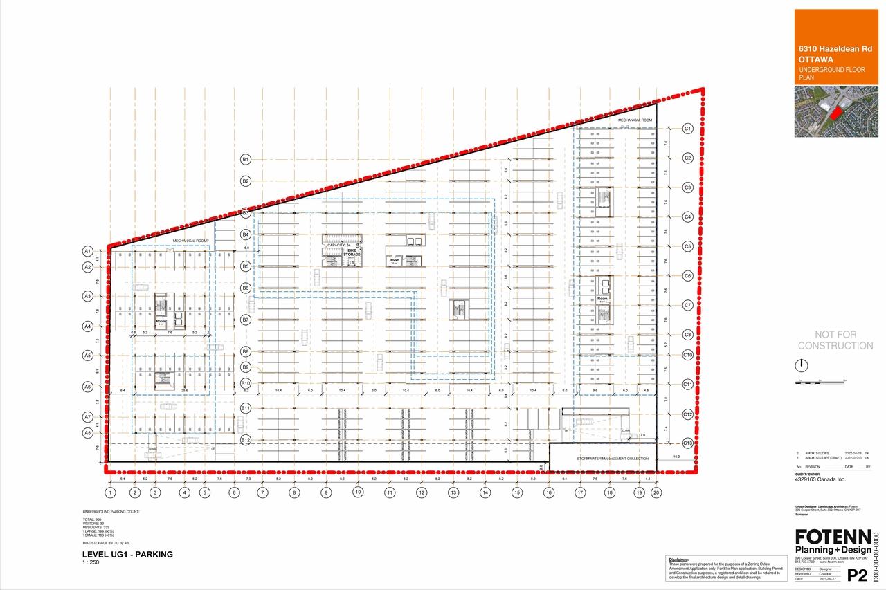 Construction site plan for project from page 2 of the file '2022-04-25 - Concept & Floor & Elevations & Views Plans - D02-02-22-0038'