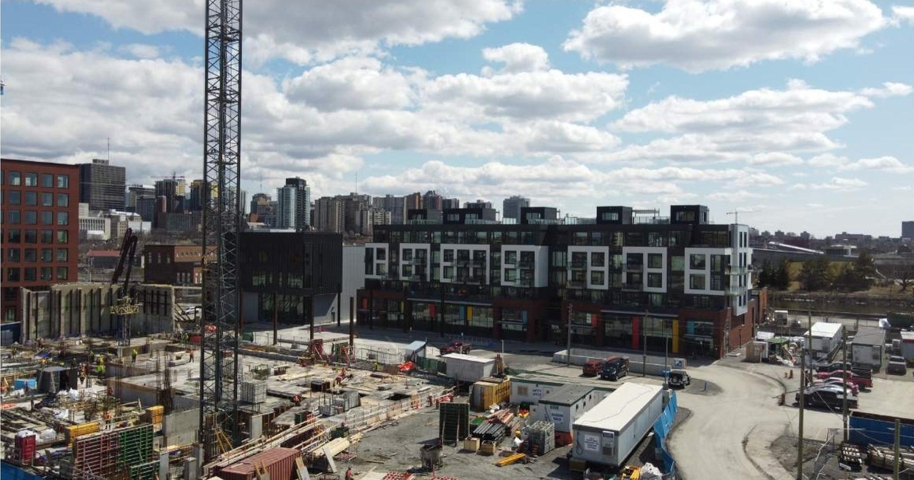 Rendering of building from page 7 of the file '2022-10-03 - Design Brief - D02-02-22-0040'