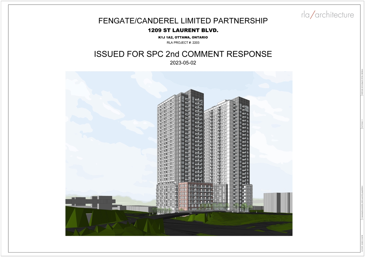 Rendering of building from page 1 of the file '2023-05-09 - Floor, Elevations, Materials, Perspectives Plans - D02-02-22-0051'