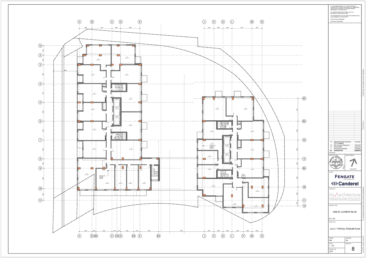 Floor plan for project from page 7 of the file '2023-05-09 - Floor, Elevations, Materials, Perspectives Plans - D02-02-22-0051'