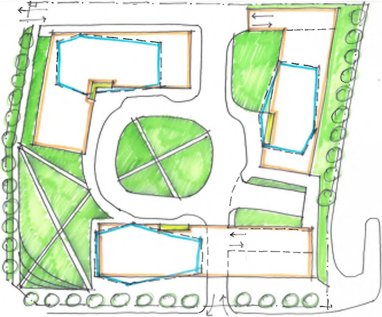 Construction site plan for project from page 15 of the file '2022-07-04 - Design Brief - D02-02-22-0062'