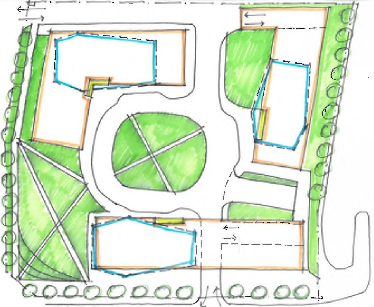 Construction site plan for project from page 15 of the file '2022-07-04 - Design Brief - D02-02-22-0062'
