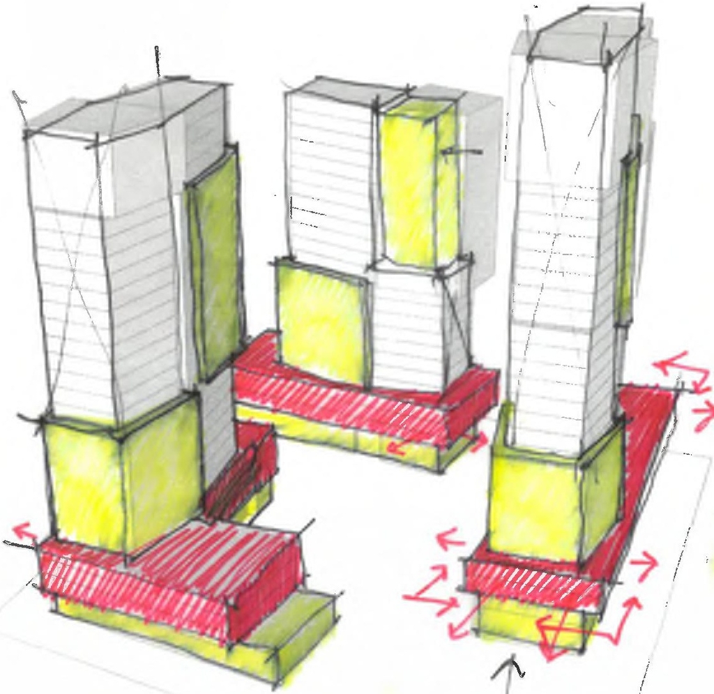 Rendering of building from page 27 of the file '2022-07-04 - Design Brief - D02-02-22-0062'