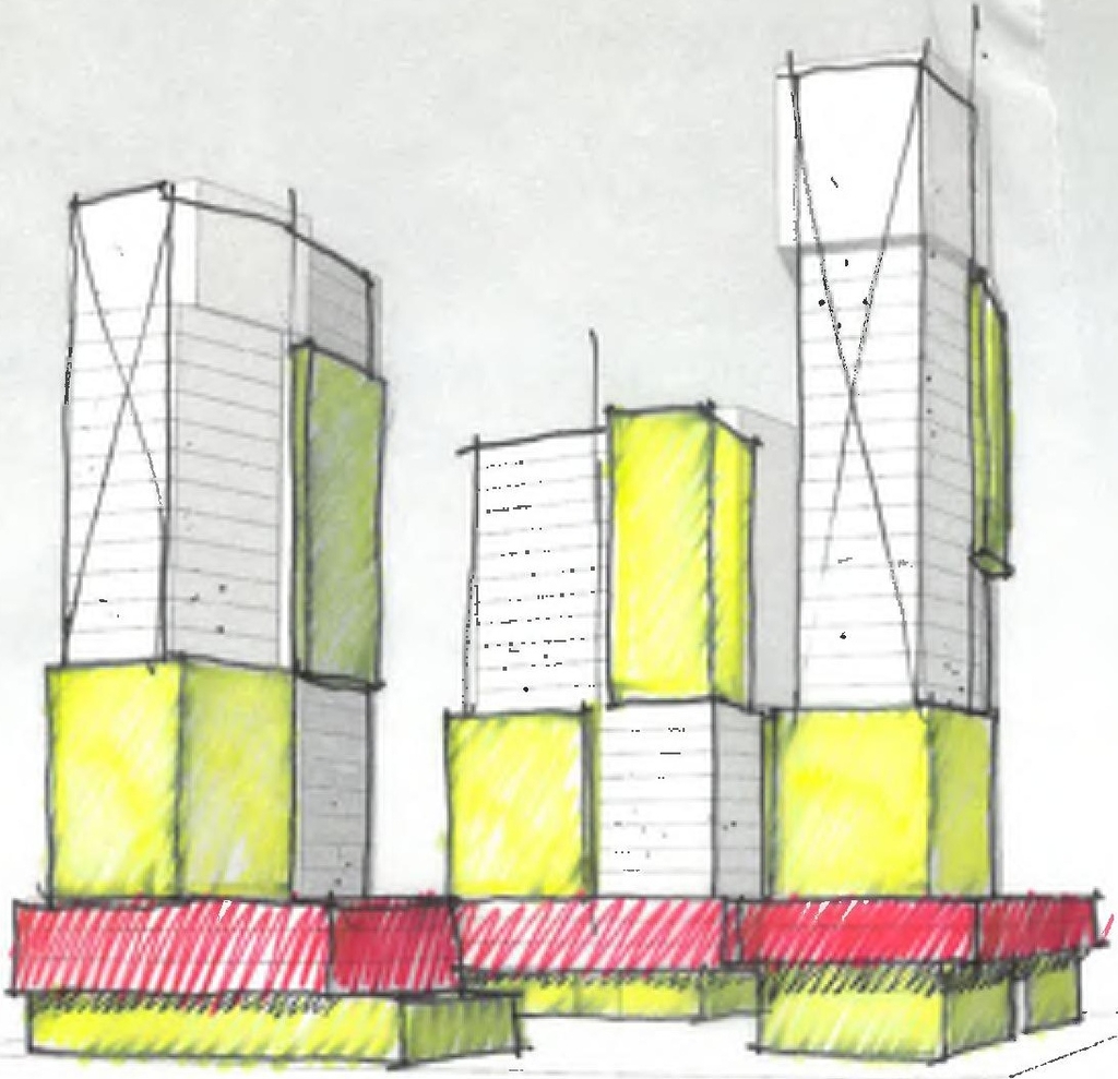 Rendering of building from page 27 of the file '2022-07-04 - Design Brief - D02-02-22-0062'