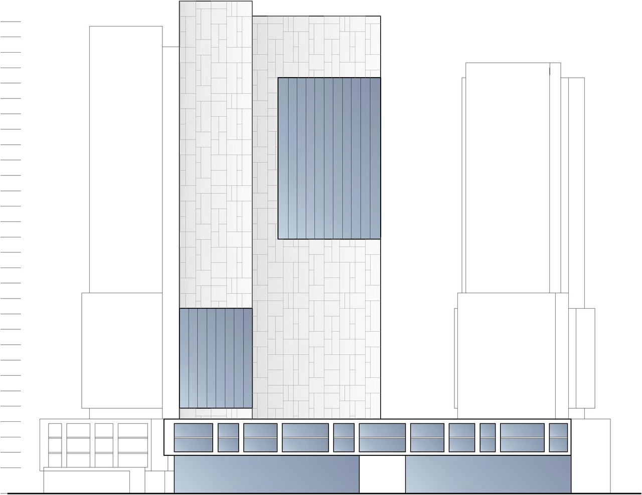 Rendering of building from page 28 of the file '2022-07-04 - Design Brief - D02-02-22-0062'