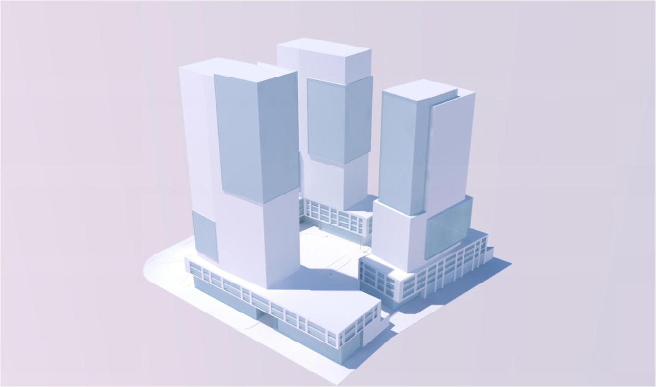 Rendering of building from page 33 of the file '2022-07-04 - Design Brief - D02-02-22-0062'