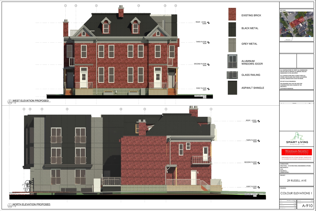 Rendering of building from page 4 of the file '2022-08-15 - Floor & Elevations & Rendering Plans - D02-02-22-0076'