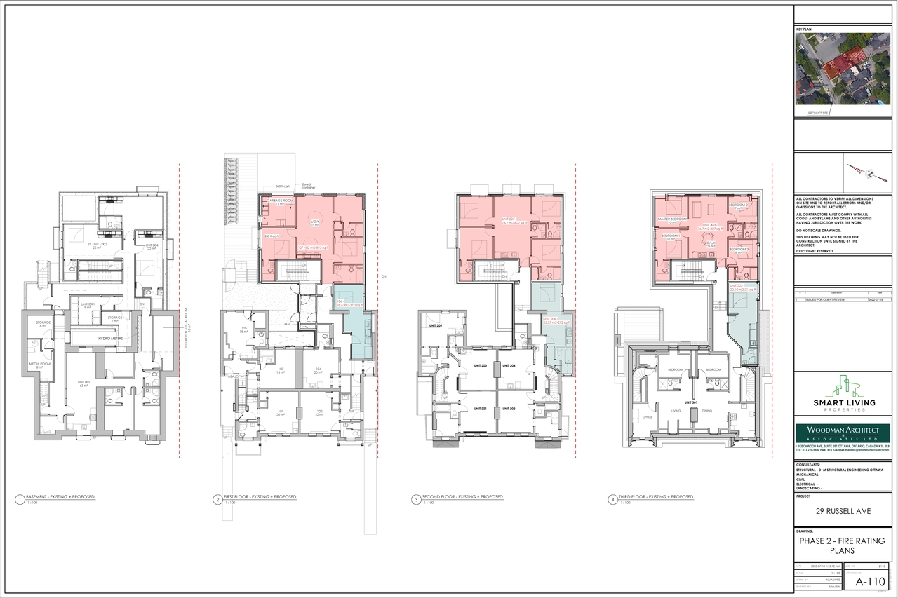 Floor plan for project from page 1 of the file '2023-10-18 - Phase 2 Fire Rating Plans and Floor Plans - D02-02-22-0076'
