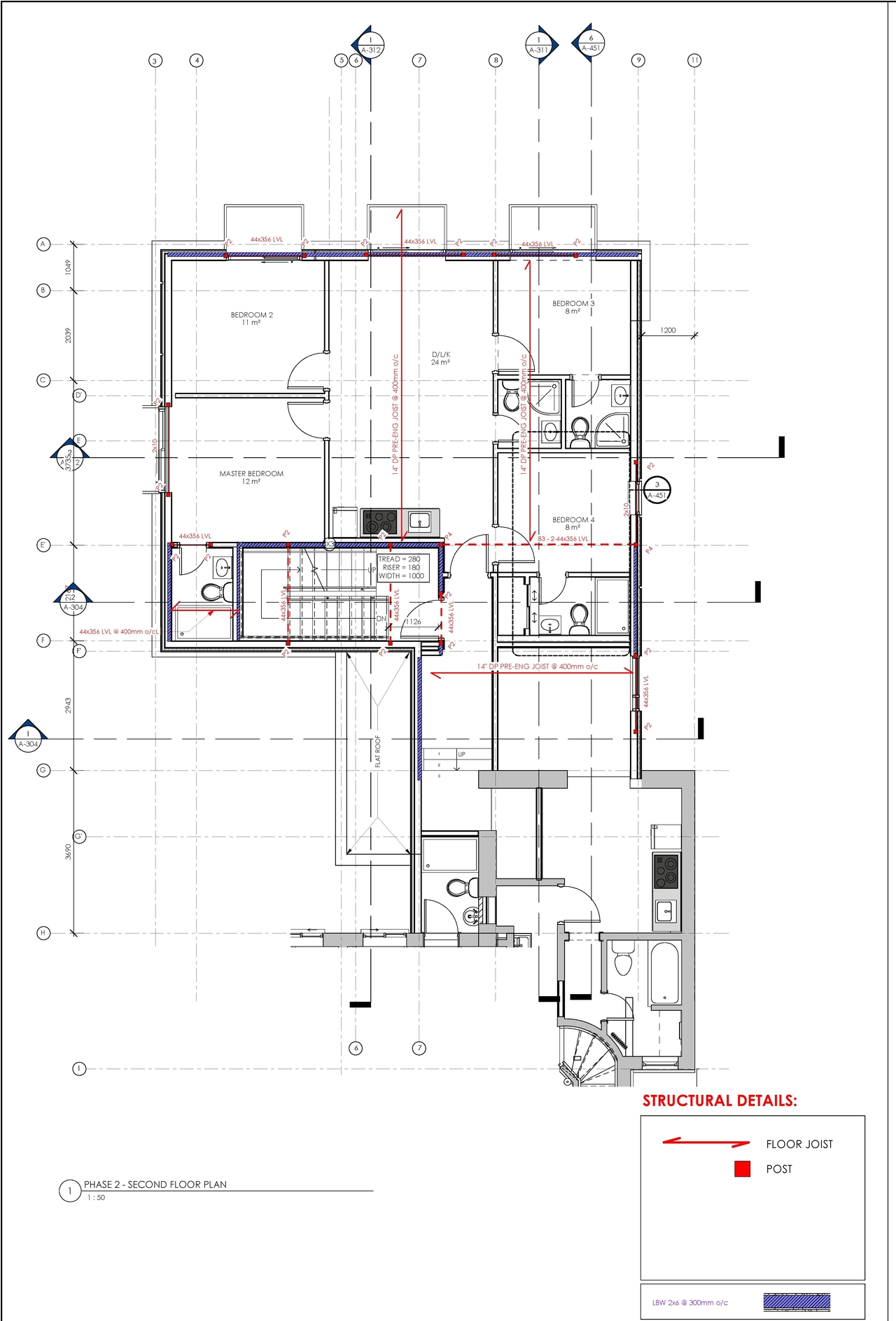 Floor plan for project from page 3 of the file '2023-10-18 - Phase 2 Fire Rating Plans and Floor Plans - D02-02-22-0076'