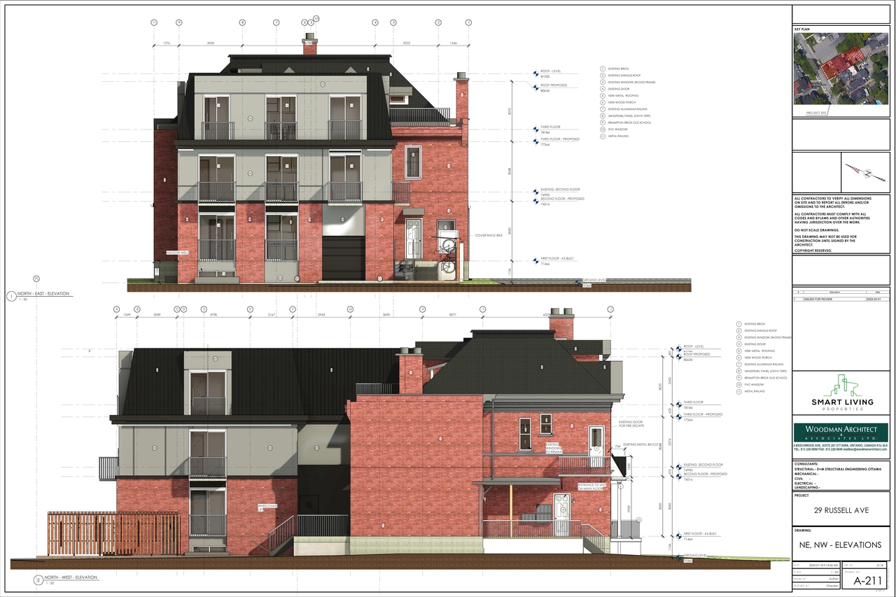 Rendering of building from page 4 of the file '2023-10-18 - Phase 2 Fire Rating Plans and Floor Plans - D02-02-22-0076'