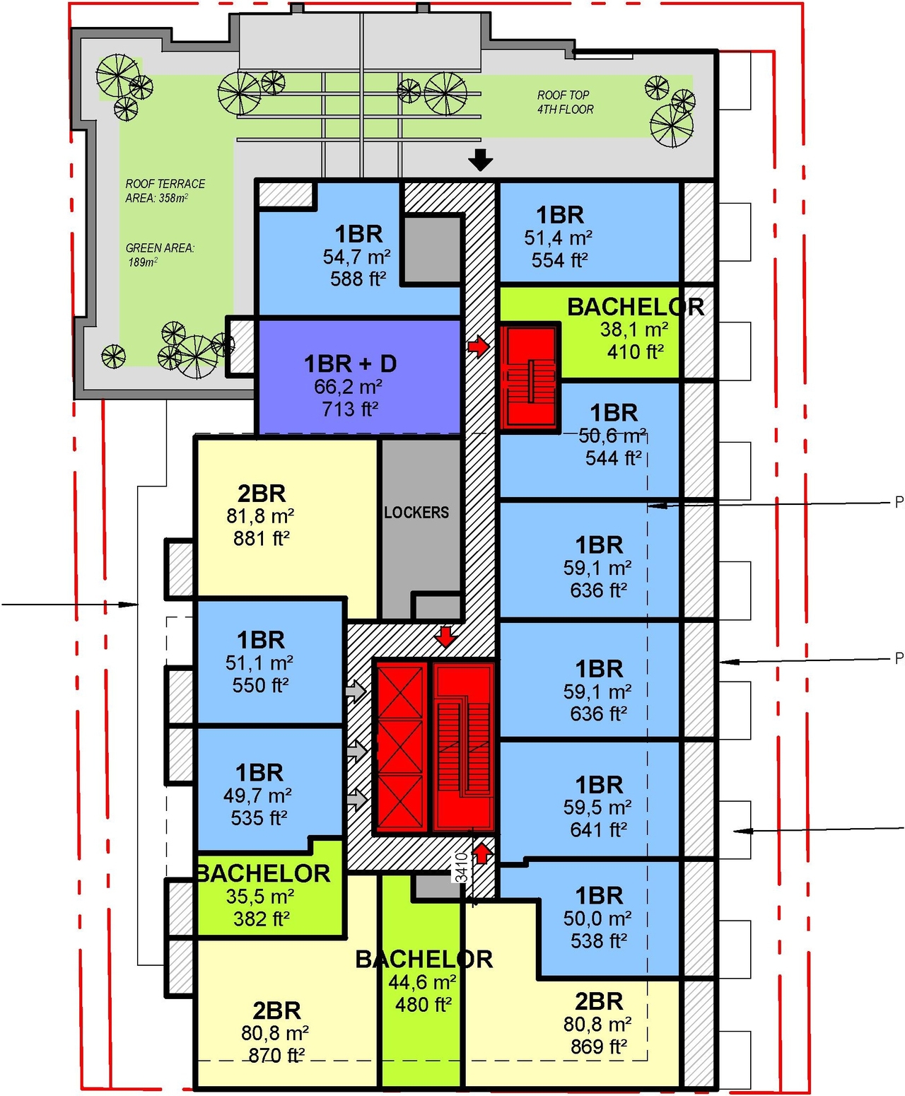Floor plan for project from page 36 of the file '2023-06-07 - Design Brief and Plans - D02-02-22-0082'