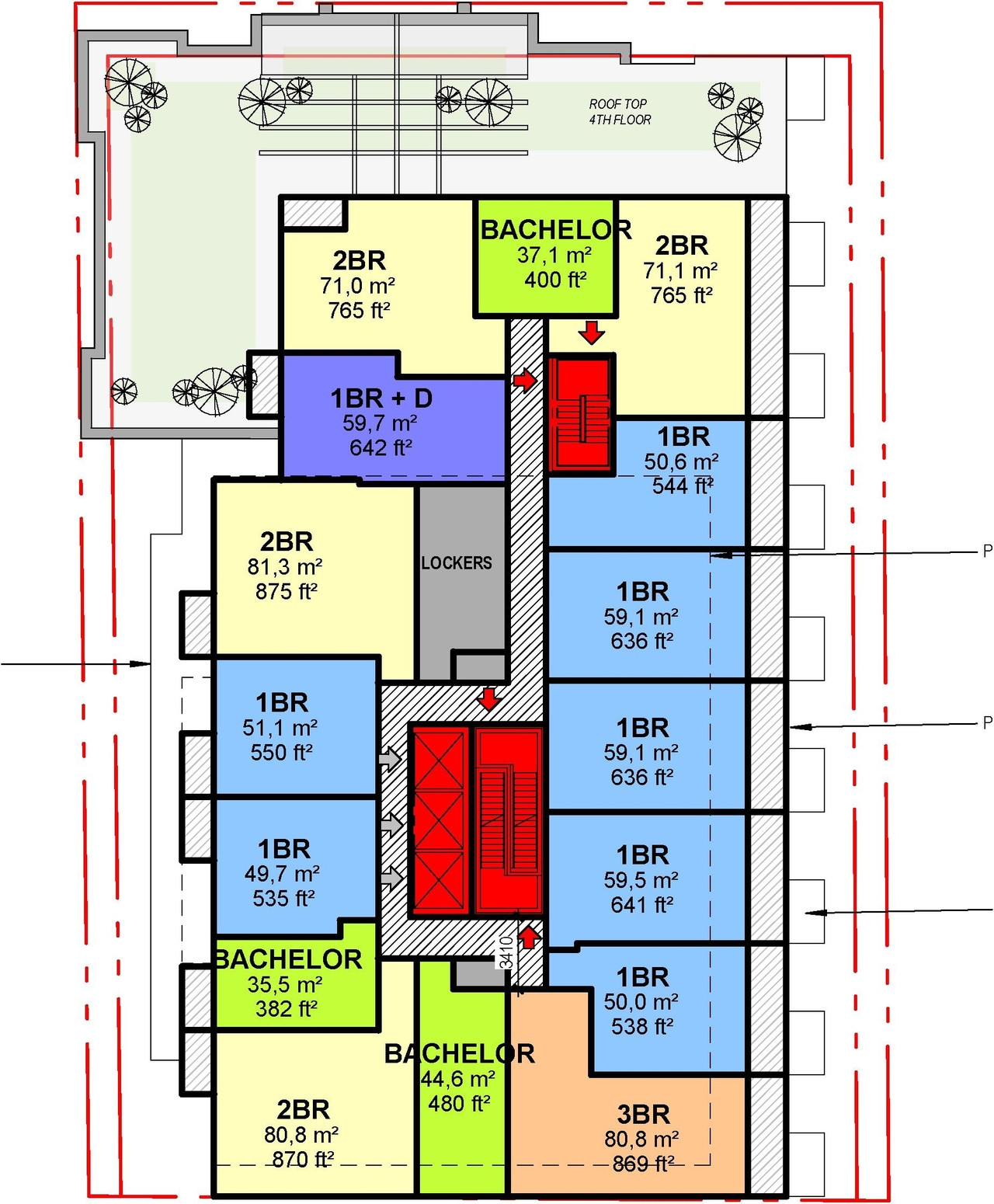 Floor plan for project from page 37 of the file '2023-06-07 - Design Brief and Plans - D02-02-22-0082'