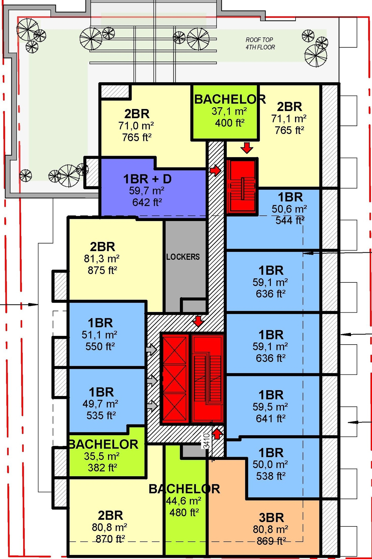 Floor plan for project from page 37 of the file '2023-06-07 - Design Brief and Plans - D02-02-22-0082'