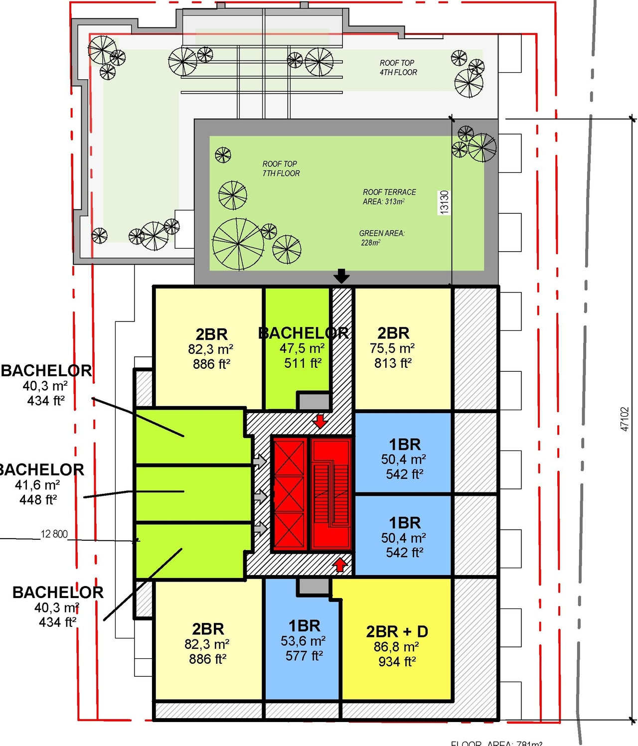 Floor plan for project from page 38 of the file '2023-06-07 - Design Brief and Plans - D02-02-22-0082'