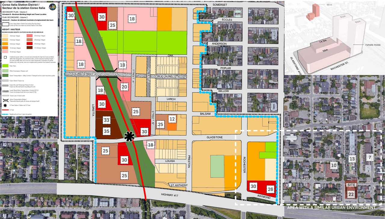 Construction site plan for project from page 15 of the file '2022-08-25 - DESIGN BRIEF - D02-02-22-0082'