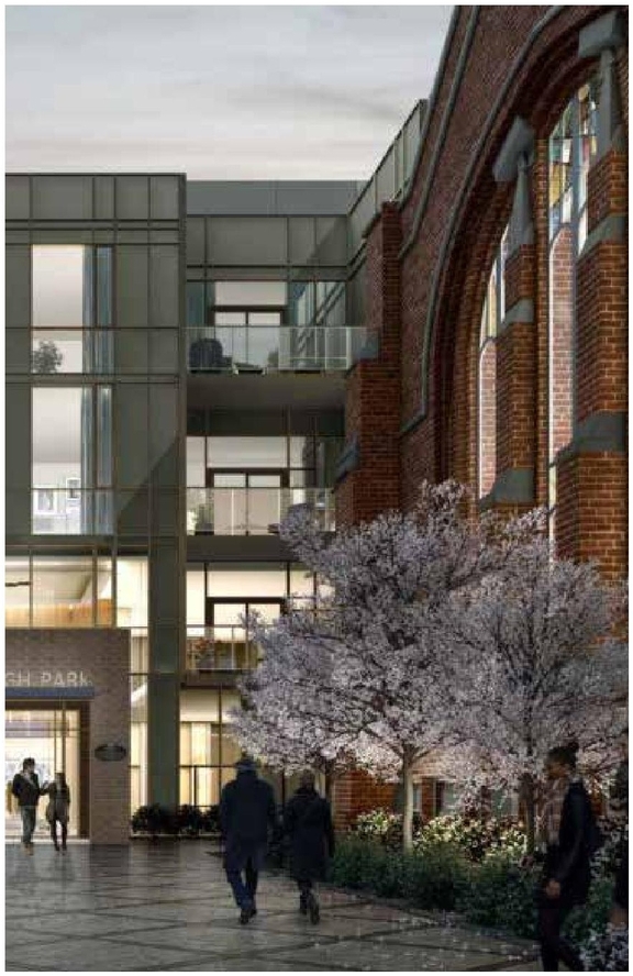 Rendering of building from page 23 of the file '2022-08-25 - DESIGN BRIEF - D02-02-22-0082'